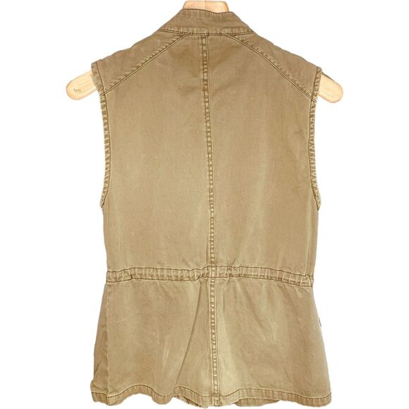 Per Se | Cotton Twill Utility Cargo Vest Olive Green Size M | EUC - Picture 10 of 11